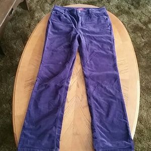 6 Charter Club Reg Fit corduroy purple felt pants